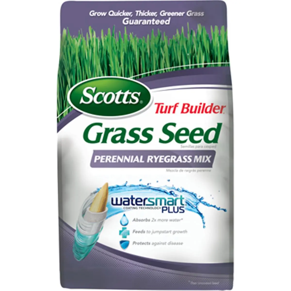 Scotts Turf Builder Perennial Ryegrass Seed Mix, 5.6 lbs, 18363 - Erosion Control, For Compacted Soil & High Traffic Areas, Quick Growth, For Use On Compacted Soil