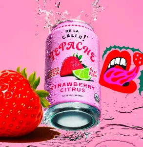 De La Calle Tepache Strawberry Citrus - 12 pack