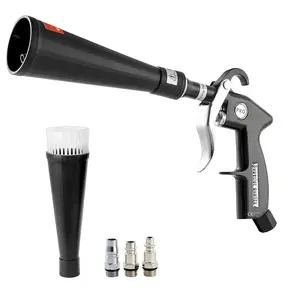 VEVOR Car Cleaning Gun, 6-9.2 Bar High-Pressure Air Blow Gun with 2 Set Nozzles, 360° Rotating Nozzle for Complete Cleaning, Quickly Blasts Dirt and Dust from Surface, Work with 1/4 NPT Air Compressor