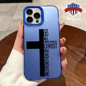 Trendy Letter Cross Pattern Case for iPhone 16 15 14 Pro Max 13 12 11 XR XS E Plus Shockproof Drop Protection Durable PC Smartphone Cover