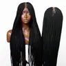 Braided wig full lace synthetic wig 36 inches black synthetic wig hada