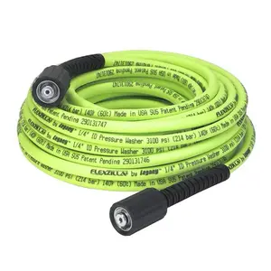 Flexzilla Pressure Washer Hose, 0.25 in. x 50 ft. with M22 Fittings, Garden Hose Connectors Compatible for Home Improvement & Garden Watering Needs