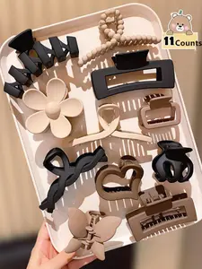 11-Piece High-End Hair Claw Clip Set, Perfect Versatile Gift for Women, Stylish and Durable Hair Accessories, Ideal for All Occasions