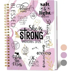 Hardcover Spiral Notebook with Tabs and  , College Ruled Notebook Journal, Church Notes Journal for Women,  Journal, Blank Notebooks for Work School Note taking,