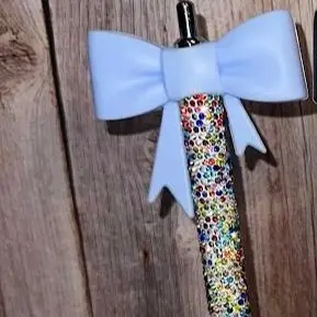 Colorful Rhinestone with Baby Blue bow