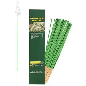 12.6inch Mosquito Repellent Incense Sticks 60 Pieces per Box ,Outdoor Citronella Bug Repellent Made with Natural Based Essential Long time protection - Mosquito Repellent