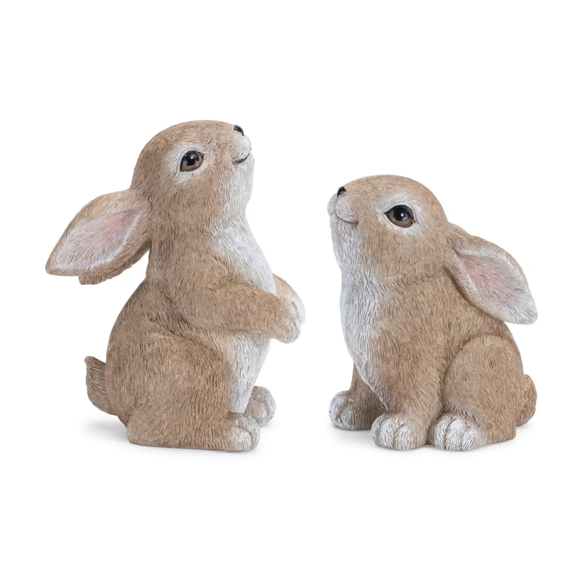 Melrose 92442DS Decorative Resin Bunny Figurine Set - 4 Pcs, 3-4 in., Beige & White, Cute Collectibles, Soothing Home Decor Statue