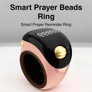 Smart Counting Prayer Ring Silent Counter, Tasbih Counter, Tasbeeh Counter, Oled HD Screen, Type-C Fast Charging, Adjustable Size, Portable Modern Faith Accessory For Muslim