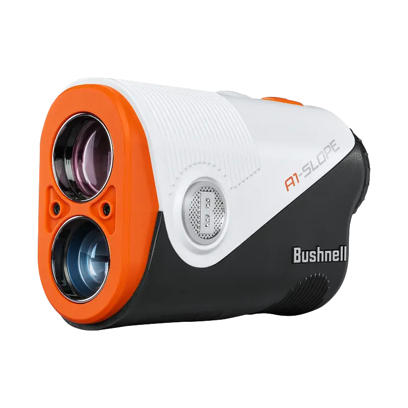 Bushnell A1 Slope Lightweight Polycarbonate Golf Laser Rangefinder | Rechargeable with Slope Switch, PinSeeker JOLT, BITE Magnetic Mount & 6X Magnification, Compact, Plastic, Usb-C Charge