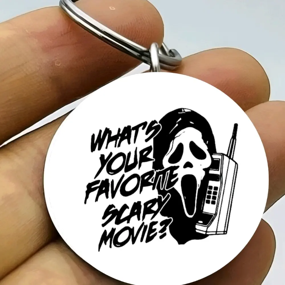 movie screen Ghostface Hot quote Keychain