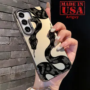 Case Compatible with Galaxy S24 Plus S25 Ultra S23 Ultra S22+ Textured SnakePatterned Matte Shockproof Anti-Scratch Stylish Smartphone Cover Cellphone Protective