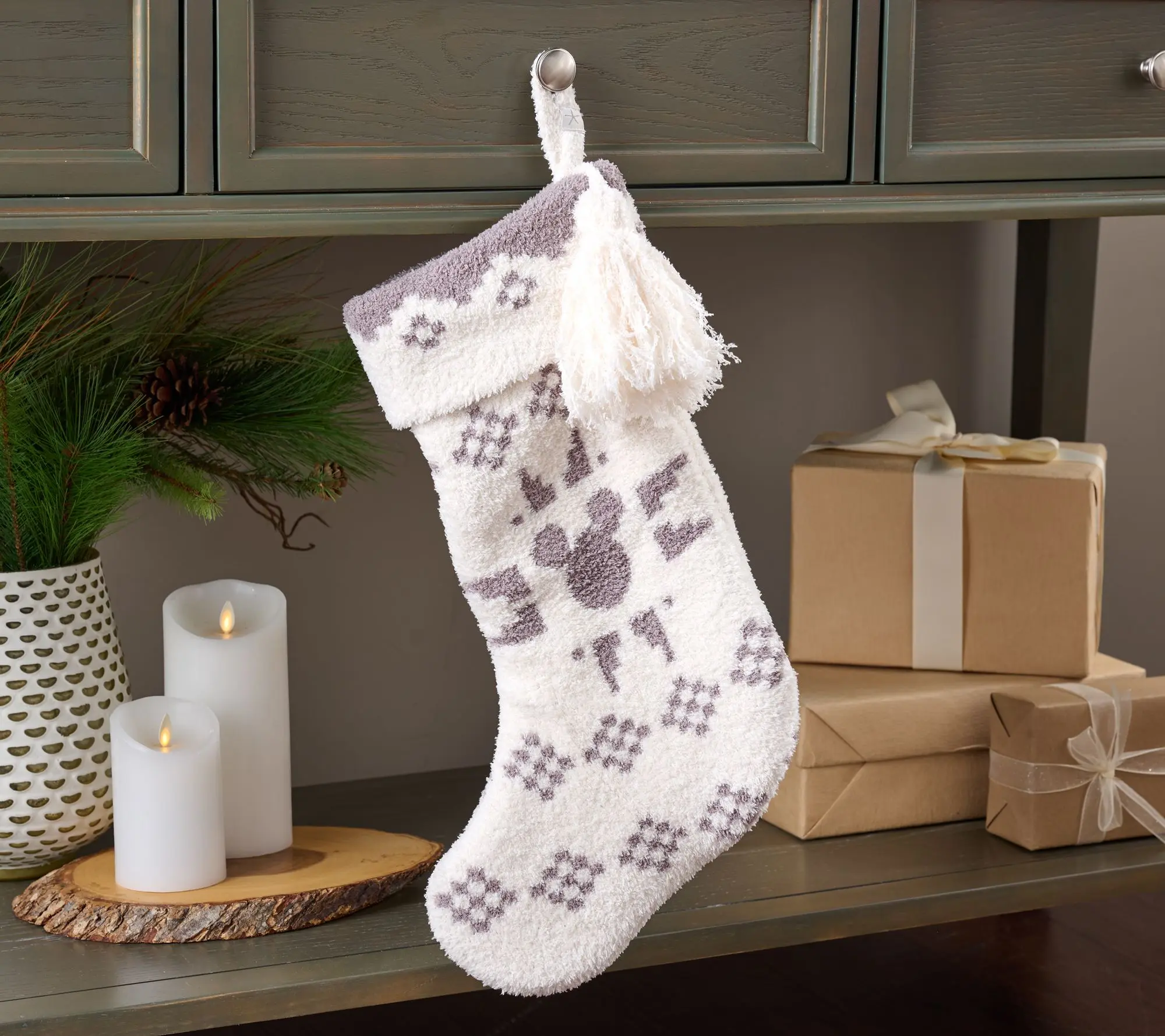 Barefoot Dreams CozyChic Disney Mickey Fair Isle Stocking Set