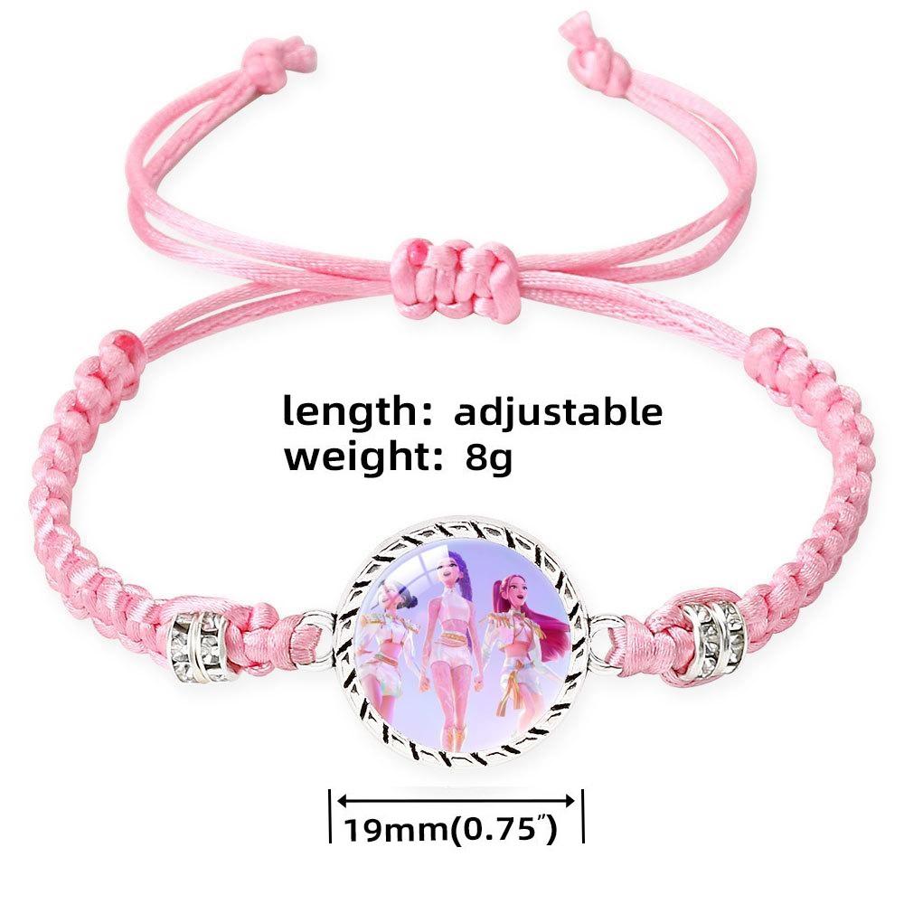 K-Pop Demon Huntersr Style Adjustable Braided Bracelet — Trendy Couple & Friendship Jewelry. A Stylish Bracelet Perfect For Gifting To Friends, Besties, Partners, or Family Members.
