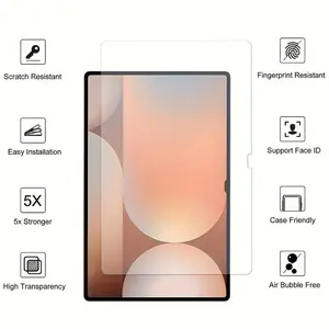 2-piece set suitable for Samsung S10 FE+13.1-inch, S10 10.9 inch, S10 FE 10.9 inch Tablet screen protectors. Scratch resistant, fingerprint resistant, shatter resistant, sweat resistant, smooth surface, long-lasting protection