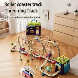 137 Piece Electric Train Track Toy Set, Realistic Track, Electric Driving Tracks, Flexible Bendable Track, Kids Educational Puzzle Toy, 3 Years+, Unisex Gift