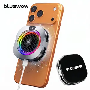 BlueWow TH16 PRO MAX Cell Phone Cooler Heatsink for Gaming,with Artificial Intelligence Compatible Smartphone Radiator with Cooling Plate and Smart Control, Cellphone Radiator for iPhone Magnetic Series/Android/Tablet/iPad