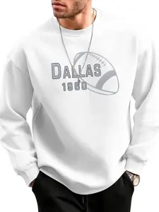 Football Helmet Crewneck Sweatshirt for Men & Women Durable Fabric Machine Washable Fan Gear with Iconic Star Logo Comfortable Casual Pullover