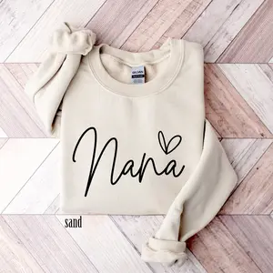 Custom Nana Crewneck Sweatshirt, Grandma Sweater, Nana Shirt, Gift for Grandmothers, Nana-to-be Gift, First Time Grandmother Sweater