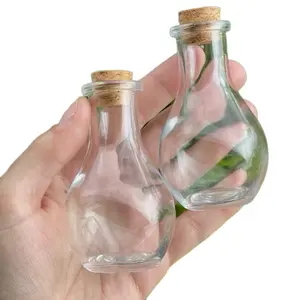 Glass Potion Bottle Pack of 2 10 or 30 Bulk Thick Glass Cork Bottle Spell Bottle for Crafting and Spells