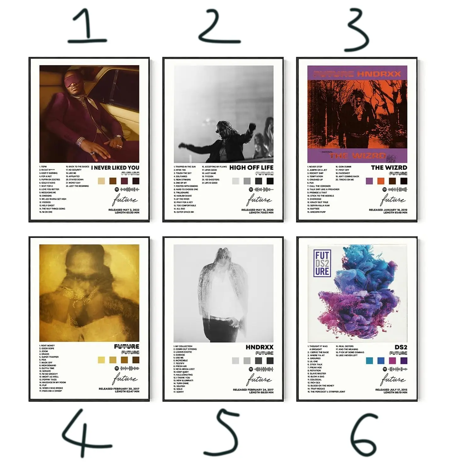 FUTURE Album Cover Signed Limited Poster Print Rapper Music Poster Wall Art HD Print Unframed Aesthetic Room Home House Modern Wall Decor Trendy Gift.