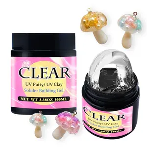UV Light Curing Putty, UV Clay, Solid Resin, Multi Purpose Adhesive High Hardness Quick Curing, for 3D Crafts, Repair