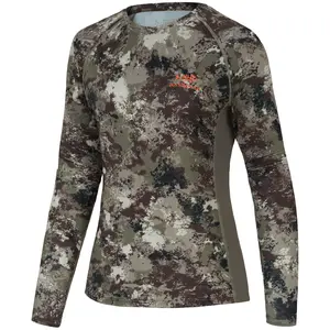 BASSDASH Women’s Camo Hunting Shirt Long Sleeve UPF 50+ Sun Protection Performance Tee fishing Hiking