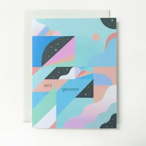 Lets Gooooo! greeting card