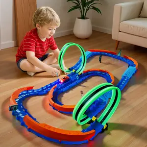 Slot Car Race Track Set with 1 High Speed Car Controller Racing Game Electric Remote Control Track Learning Toy for Kids Boys Girls Ages 3-12 Years Old Birthday Gifts toys race tracks for kids ages 4-8 boys toys toys Toyset