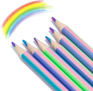 4 Color in 1 pastel Rainbow Colored Pencils, 6 count Drawing Pencil for Adults & Artists, Coloring Pencils for , Professional Art Supplies for Coloring Books