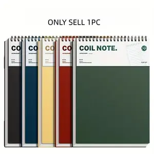 Vintage A5 Notebook, Retro Multi-Color Lined Study Book, Double-Sided Pages, 80g Thick Paper, Hard Cover, Spiral Bound Notepad, Perfect for College, Office, Gift