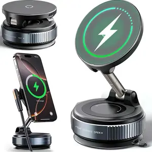 Magnetic Phone Holder for Car 2026 Heavy Duty Model 360° Adjustable Vacuum Suction Car Magsafe Phone Mount Cell Phone Holders for Your Car for iPhone 16 Pro Max 15 14 13 12 Plus (Metal Stand Rotor)