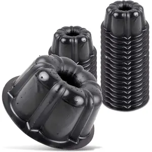 Bakeable Plastic Mini Cake Pan & Jello Mold – Non-Stick Silicone Baking Pan – Reusable Mold For Baking, Desserts and More – 25 QTY Pack