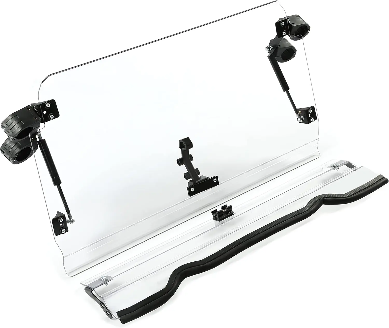 KUAFU 2-IN-1 Adjustable Flip Windshield Compatible with 2014-2018 Polaris RZR XP 1000 / XP 4 1000 Front Full Windscreen Heavy Duty Clear