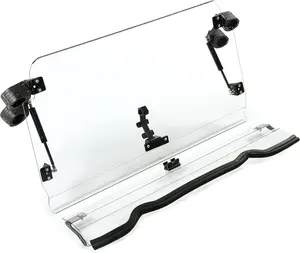 KUAFU 2-IN-1 Adjustable Flip Windshield Compatible with 2014-2018 Polaris RZR XP 1000 / XP 4 1000 Front Full Windscreen Heavy Duty Clear