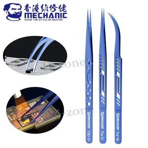 T3d-11 Tia-11 Titanium Alloy Tweezers, Bga Ic Chip Fly Wire Repair Clamp, Precision Electronic Tweezers for Motherboard Repair