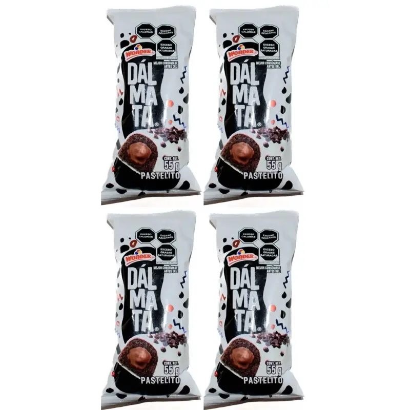 Pack of 4 Wonder Dálmata Chocolate Snack Cakes – 55g Each