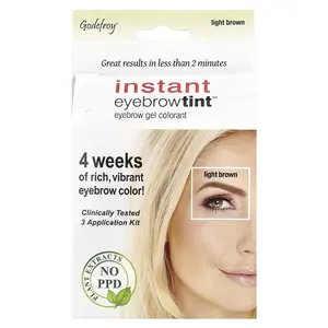 Godefroy Instant Eyebrow Tint™, Light Brown, 3 Application Kit