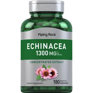 Piping Rock Echinacea Extract Capsules 1300mg | 180 Count | Herbal Supplement | Vegetarian, Gluten Free, Non-GMO