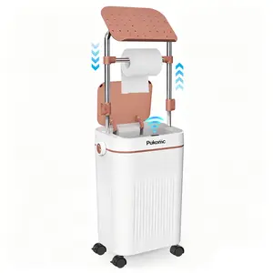 Pukomc 3.17Gal Smart Sensor Trash Can, Automatic Lid Opening Closing with Knee & Palm Induction, Waterproof Easy Clean Waste Bin with 360° Rolling Wheels, Multifunctional Stand Design for Home Bathroom Office Use summerwins