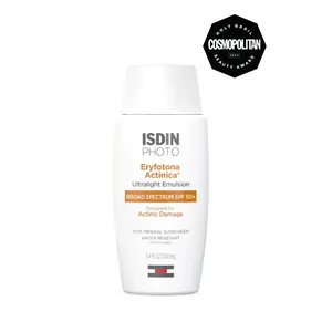 ISDIN Eryfotona Actinica Mineral Sunscreen SPF 50+ Ultra-lightweight Formula for Radiant Skin Protection & Repair