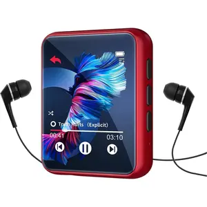 MP3 Player Bluetooth 5.3 Full Touch Screen Color Screen Mini MP3 Player, HiFi Lossless Audio Music Player with Speakers, FM Radio, Recording, Support up to 128GB