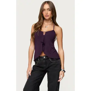 Edikted Women's Lorenna Split Front Halter Top