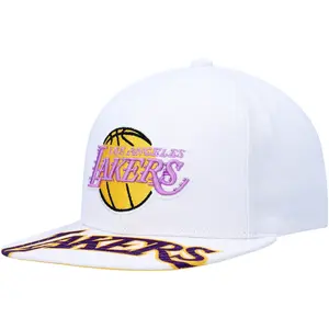 MENS MITCHELL & NESS NBA SWINGMAN POP SNAPBACK HWC LAKERS - WHITE