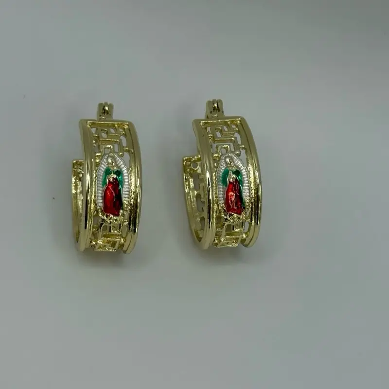 San Judas/ Virgencita Hoop Earrings - Fashion Accessory