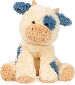 Cozys Collection Cow Plush Toy 10" | Soft Stuffed Animal for Kids, Spring Decor & Collectibles