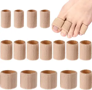16 Pcs Toe Cushion Tube Sleeves Soft Gel Corn Pad Protectors for Cushions counterfed Corns, Blisters, Calluses, Toes and Fingers