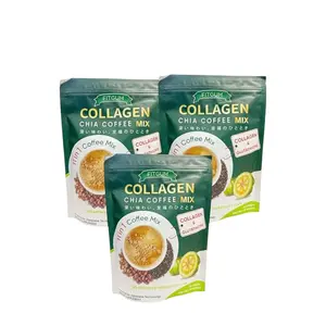 FITGUM 20X Collagen Chia Coffee – 11 in 1 Shape Coffee Mix (10 Sachets) 3-packs Beverage Colagen