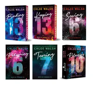 Boys of Tommen by Chloe Walsh (6 book series): Binding 13 , Keeping 13 , Saving 6 , Redeeming 6 , Taming 7 , Releasing 10 (leigh as secret) Novel (Paperback)
