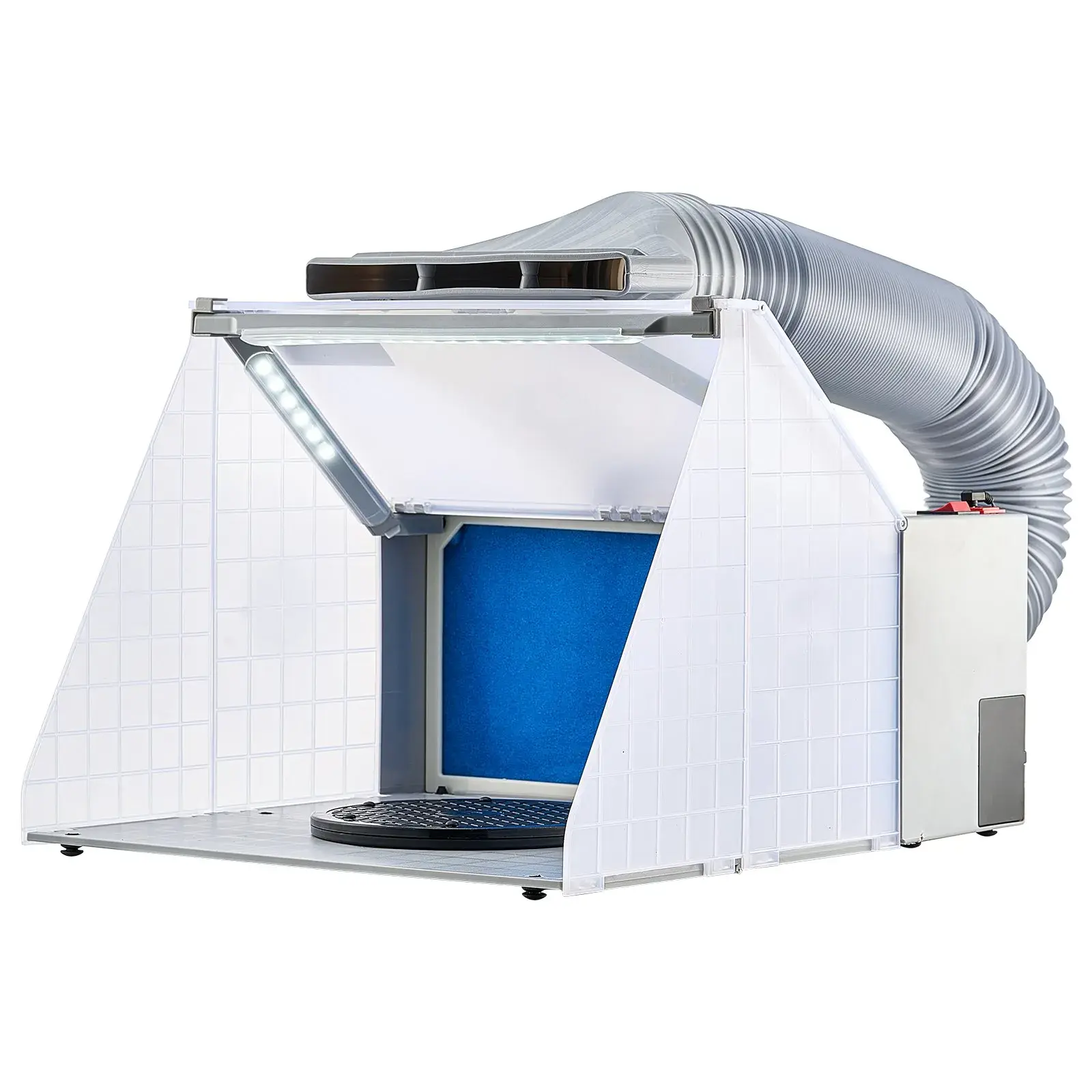 【Summerfinds】VEVOR Airbrush Spray Booth,Portable Hobby Airbrush Paint Spray Booth Kit with LED LightsExhaust Fan and Exhaust Extension HoseAirbrush Paint Booth for Painting ModelsArtsCraftsCakes