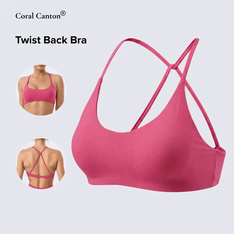 Coral Canton Seamless Sports Bra SohoChic